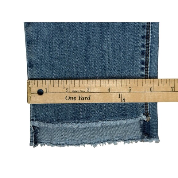 White House Black Market The Straight Crop Jeans Women's Size 4 Raw Hem Midrise - Picture 11 of 13